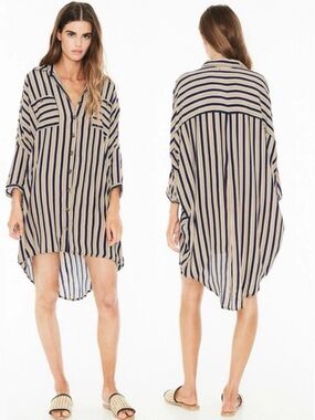 Faithful the Brand Spencer Striped Shirt Dress